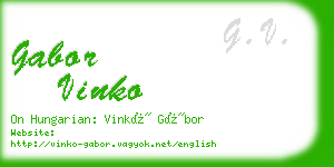 gabor vinko business card